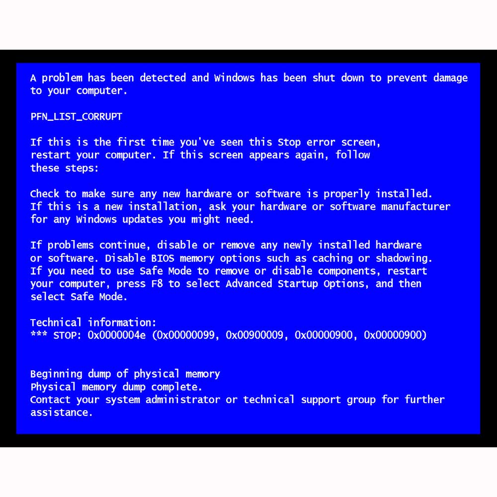 Blue Screen of Death - Night Light Designs