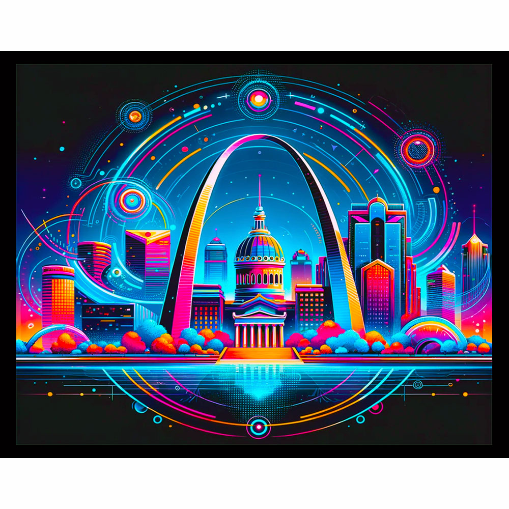Futuristic St. Louis - Night Light Designs