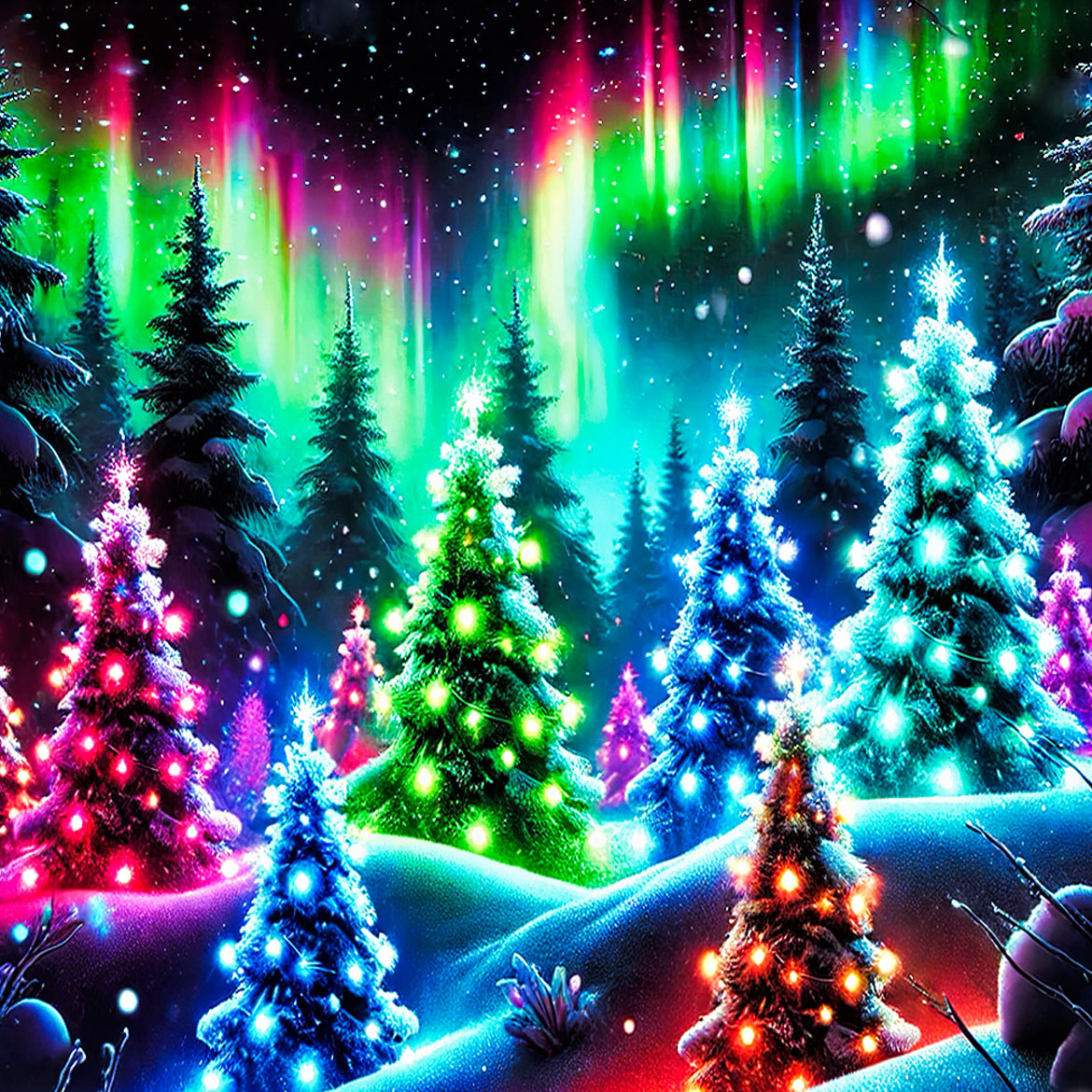 Aurora Christmas - Photo Square Insert