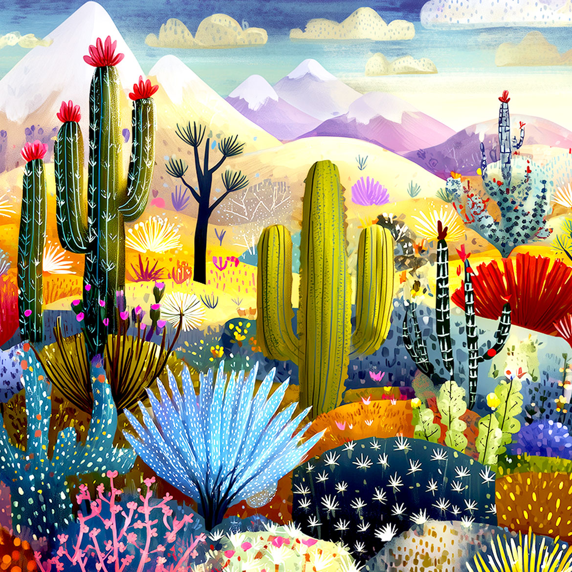 Cactus Valley - Photo Square Insert