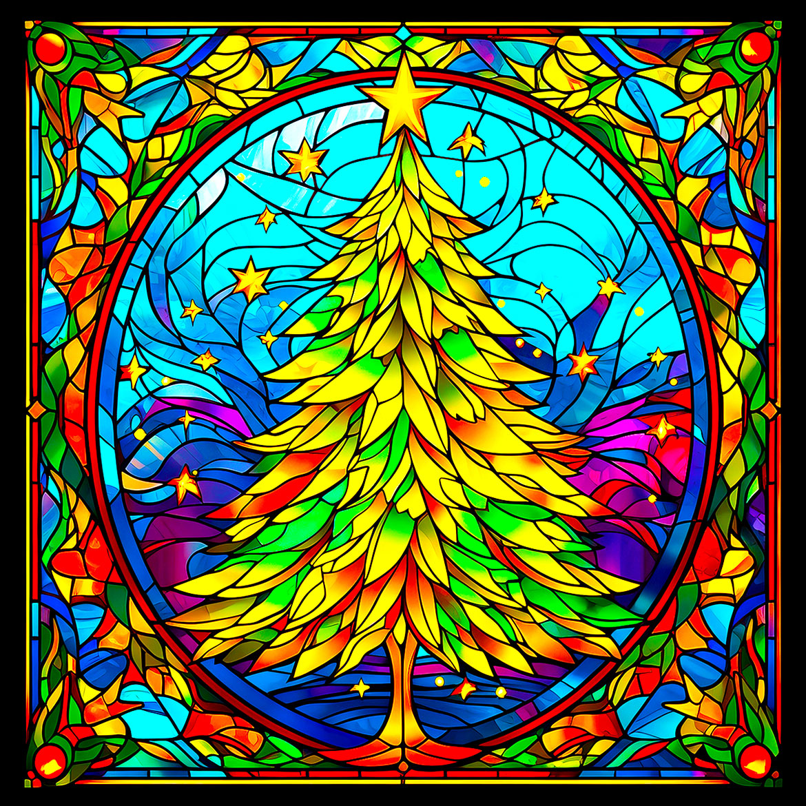 Christmas Tree 1 - Photo Square Insert