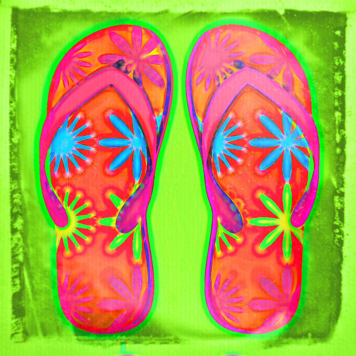 Flip Flops - Photo Square Insert