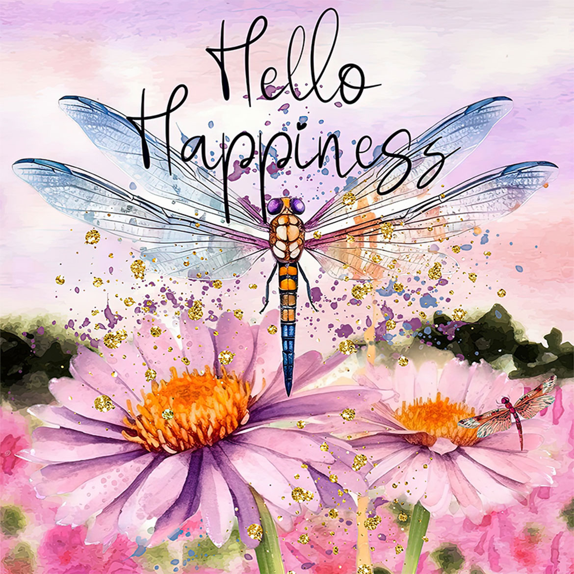 Hello Happiness - Photo Square Insert
