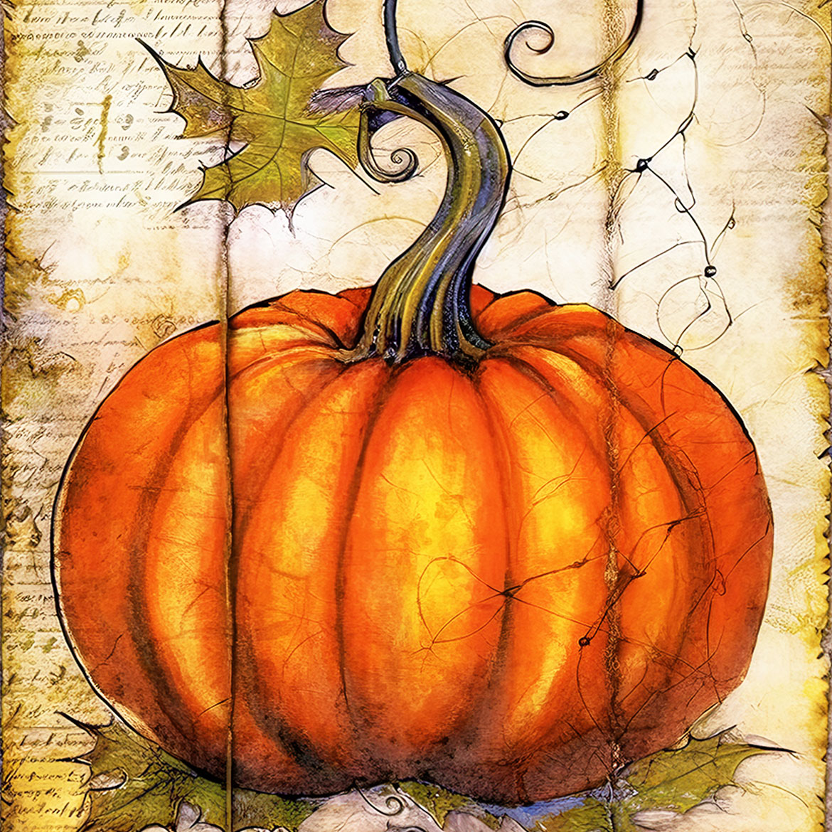 Pumpkin Charm - Photo Square Insert