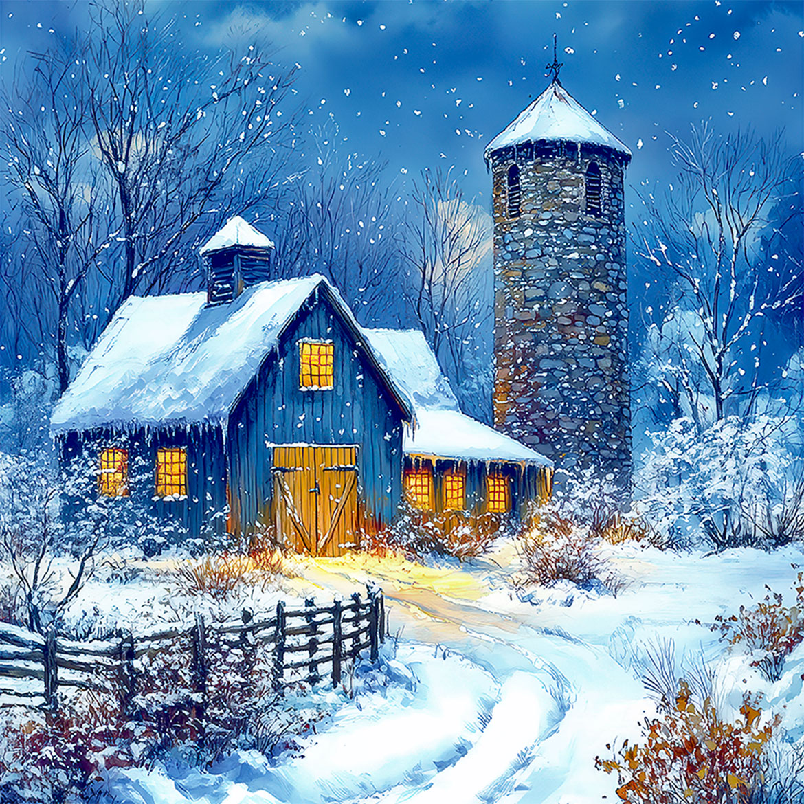 Stillness and Snow - Photo Square Insert