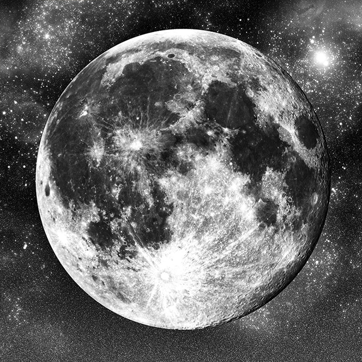 The Moon - Photo Square Insert