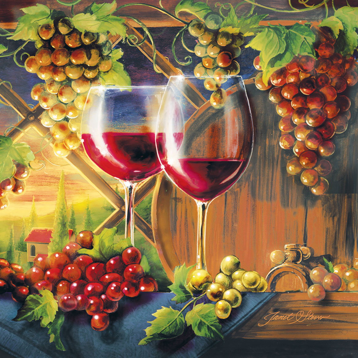 Tuscan Sunset - Photo Square Insert