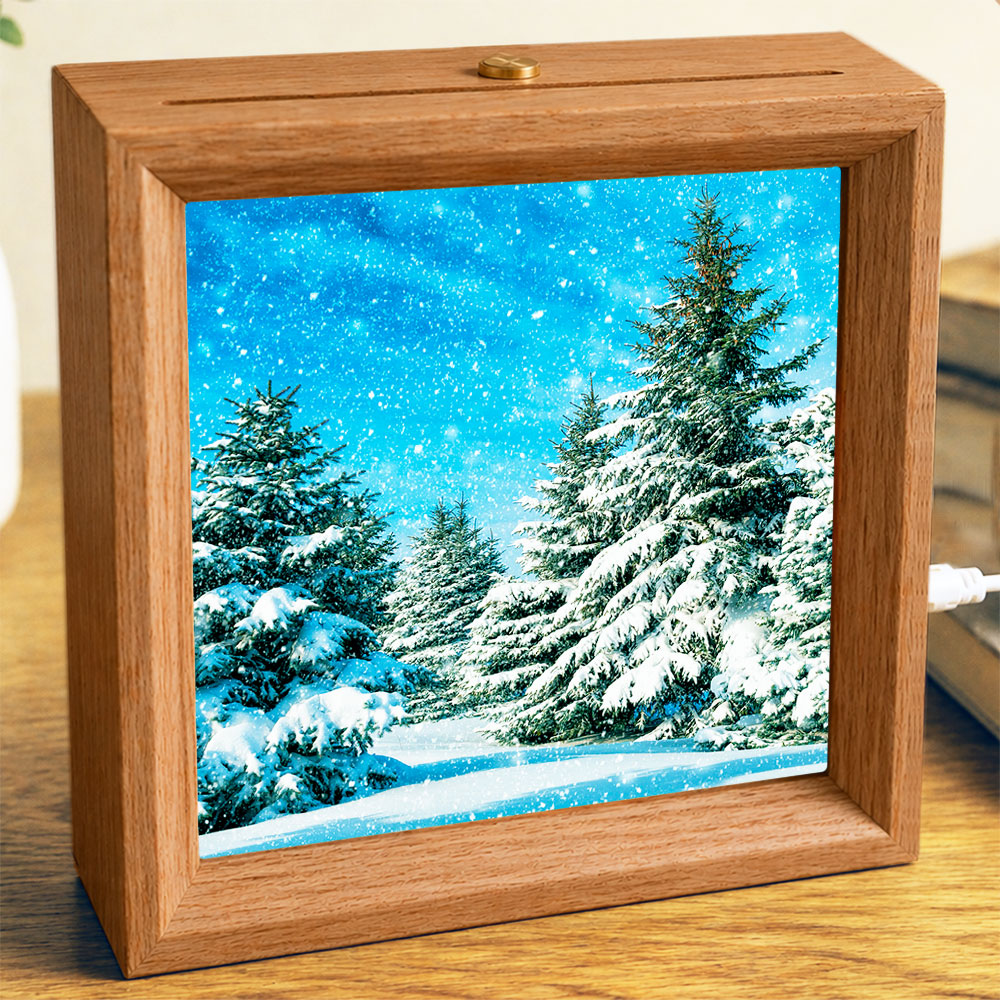 Fir Trees in Snow - Photo Square