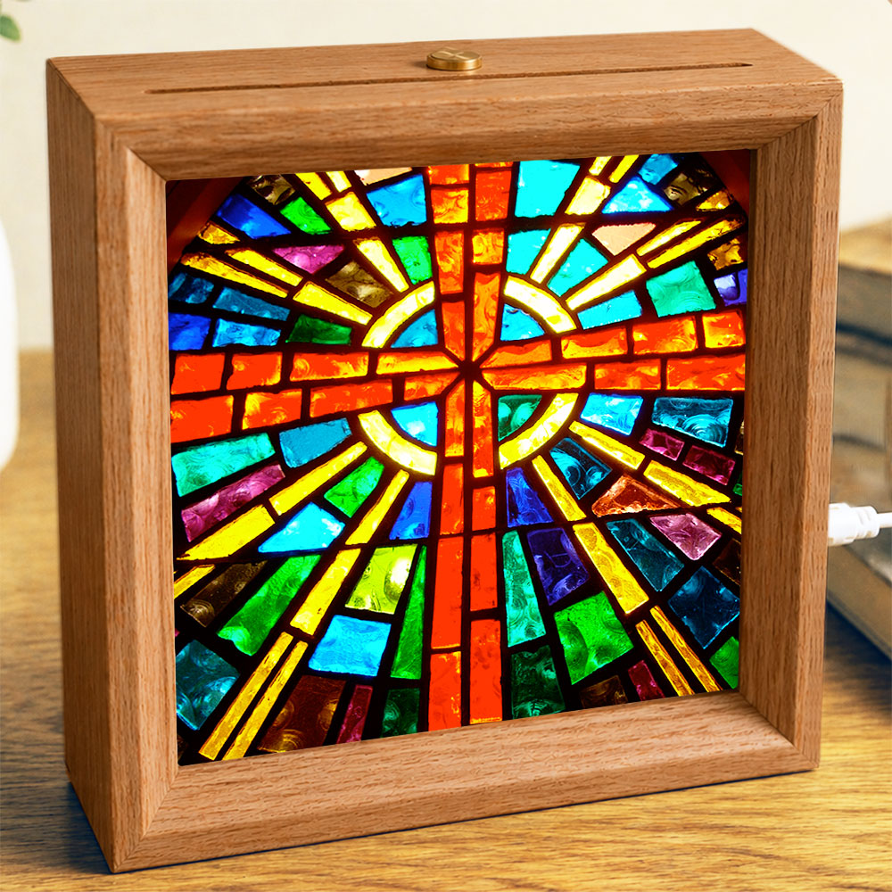 Stained Glass Cross - Photo Square